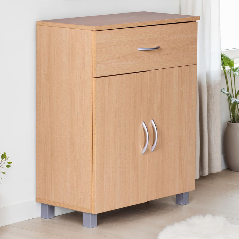 Sideboard WL1.335 Buche 60x75x30cm Schublade Türen Braun Modern