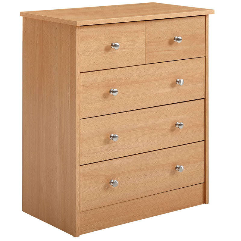 Kommode 5 Schubladen Buche 60x70x35cm Modernes Sideboard Flur