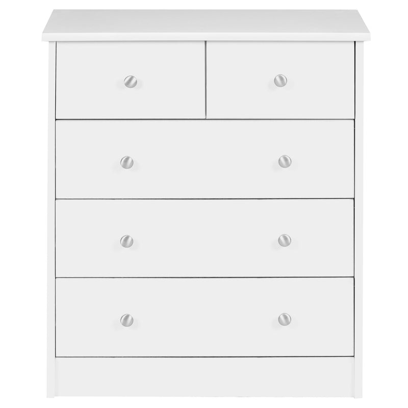Kommode 5 Schubladen Holz Weiß 60x70x35cm Modernes Sideboard Flur