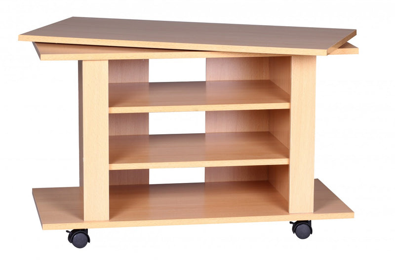 TV HiFi Bank OREGON Buche drehbar rollbar 75x38x51 cm