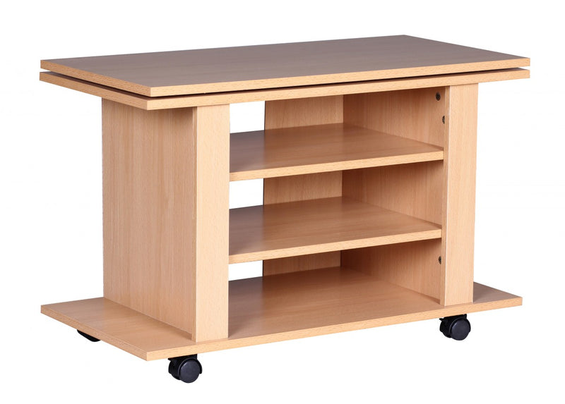 TV HiFi Bank OREGON Buche drehbar rollbar 75x38x51 cm
