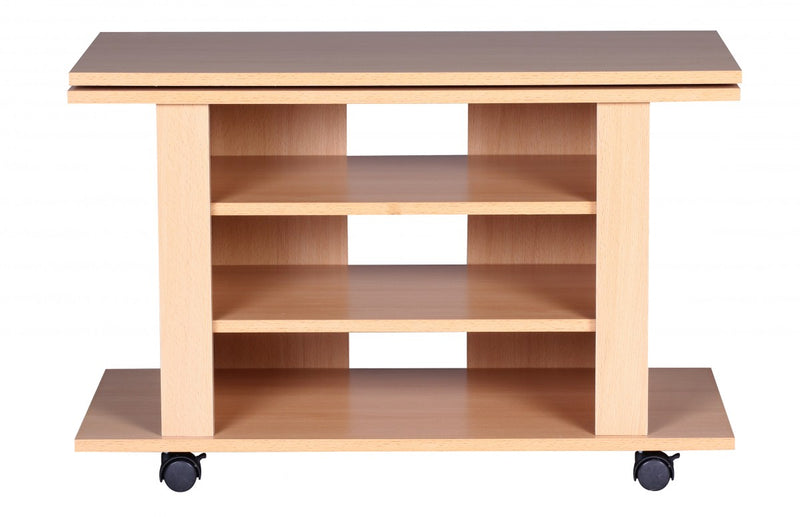 TV HiFi Bank OREGON Buche drehbar rollbar 75x38x51 cm