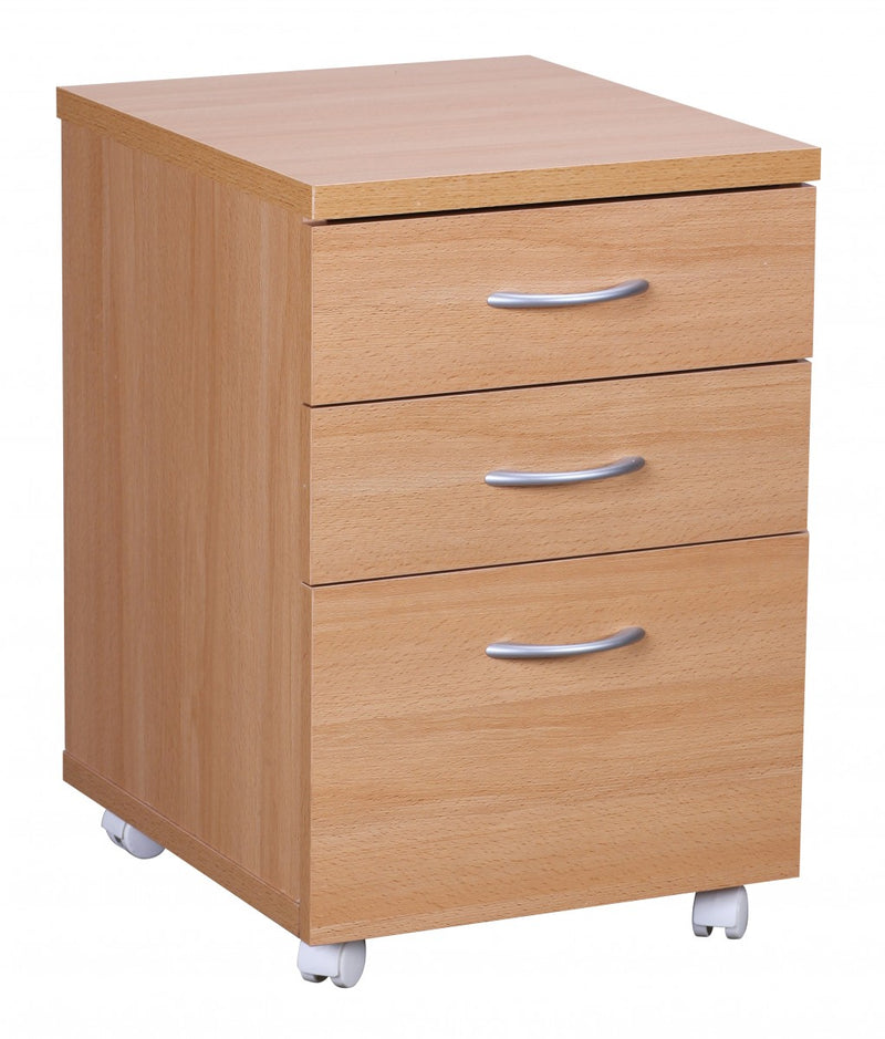 Rollcontainer OTTAWA 40x60x45cm Buche Schubladen Büro Kosmetikwagen