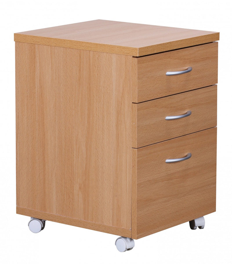 Rollcontainer OTTAWA 40x60x45cm Buche Schubladen Büro Kosmetikwagen