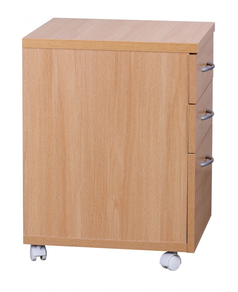 Rollcontainer OTTAWA 40x60x45cm Buche Schubladen Büro Kosmetikwagen