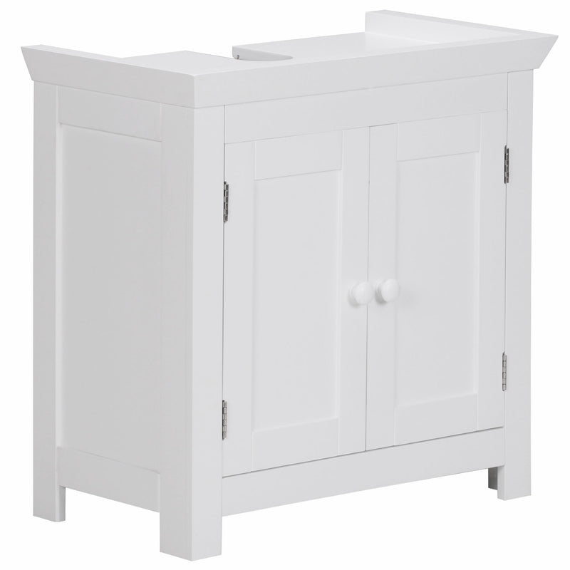 Waschbeckenunterschrank WL1.350 2 Türen Weiß 57cm Badschrank