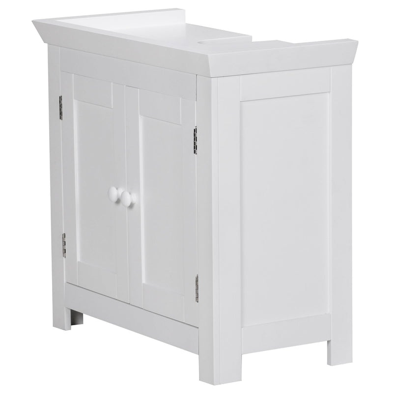 Waschbeckenunterschrank WL1.350 2 Türen Weiß 57cm Badschrank