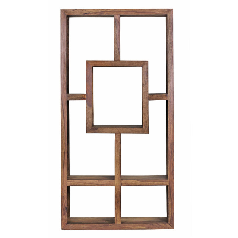 Bücherregal MUMBAI Sheesham Massivholz 90x180cm Landhaus-Stil Regal