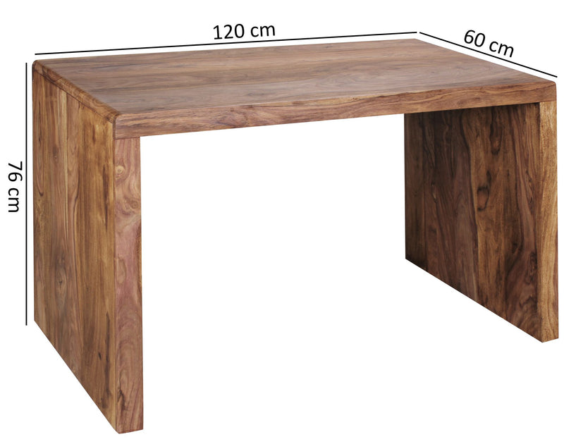Schreibtisch BOHA 120cm Sheesham Massivholz Landhausstil Büroablage
