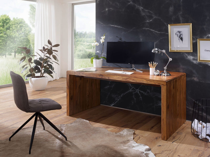 Schreibtisch BOHA 140cm Sheesham Massivholz Landhausstil Modern