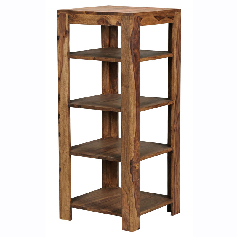 Regal Mumbai 105cm Sheesham Massivholz 4 Ablagen Landhausstil