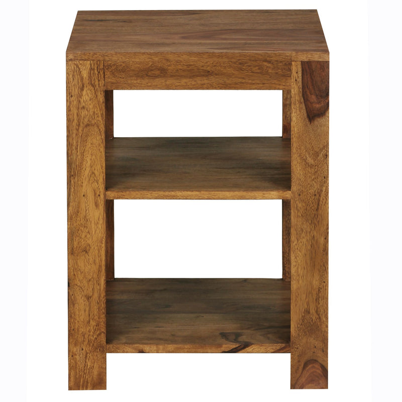 Regal Mumbai 60cm Sheesham Massivholz 2 Ablagefächer Landhausstil