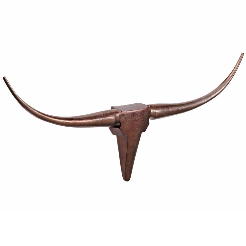 Deko Geweih Bull M 100cm Bronze Aluminium Stierkopf Modern