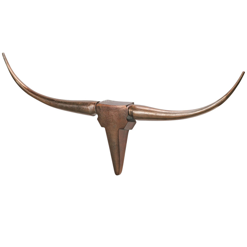 Deko Geweih Bull M 100cm Bronze Aluminium Stierkopf Modern