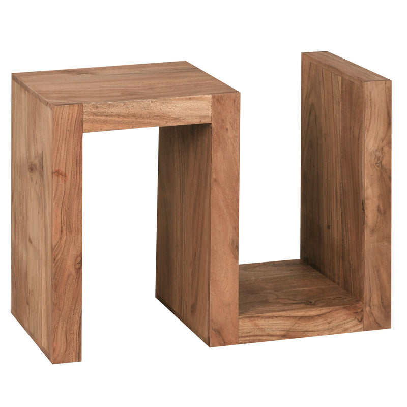 Beistelltisch Mumbai 60cm Akazie Massivholz Landhausstil Braun