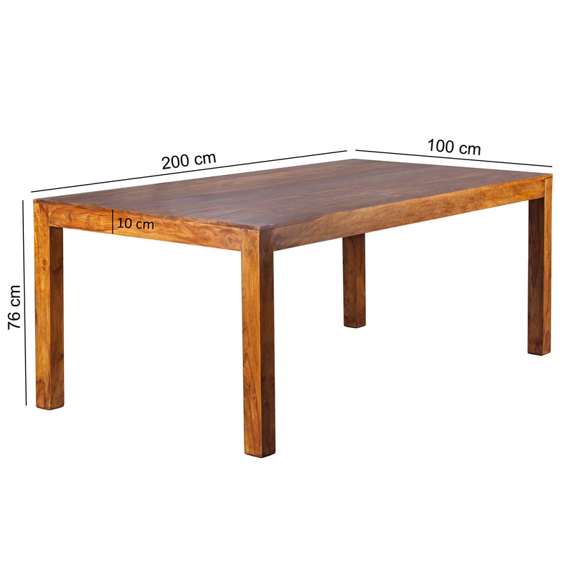 Esszimmertisch Mumbai 200x100cm Sheesham Massivholz Rechteckig