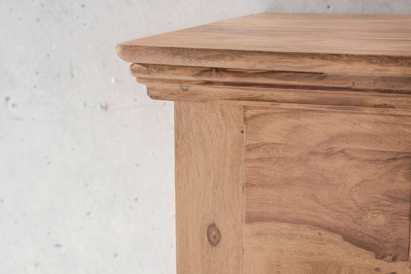 Konsolentisch MUMBAI Akazie Massivholz 2 Schubladen 110x40cm Landhaus