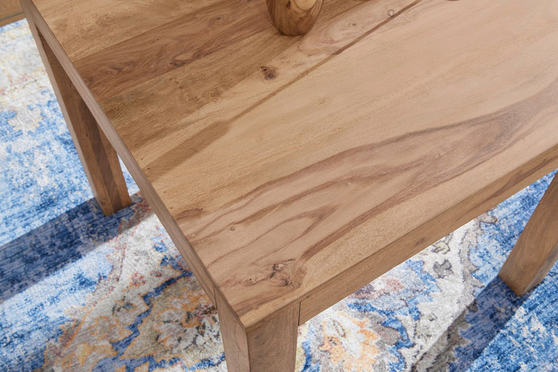 Esstisch MUMBAI 80cm Akazie Massivholz Landhausstil dunkelbraun