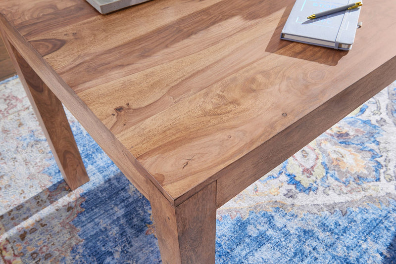 Esstisch MUMBAI 120cm Akazie Massivholz Landhausstil dunkelbraun