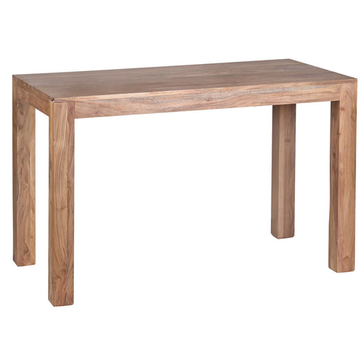 Esstisch MUMBAI 120cm aus Akazie Massivholz in Landhausstil mit massiven Holzbeinen in Gesamtansicht.