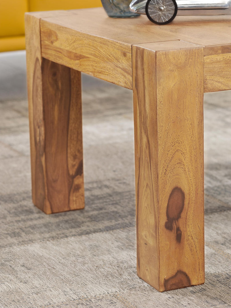 Couchtisch Akazie Massivholz 60cm Landhausstil Braun Natur