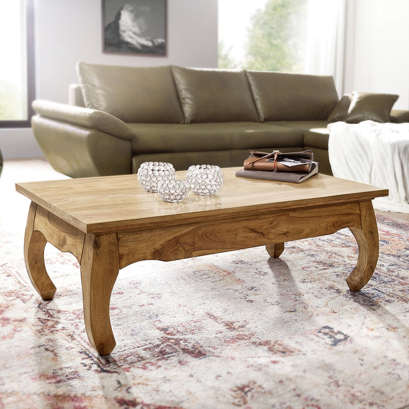 Couchtisch Akazie Massivholz 110cm Landhausstil Natur Design