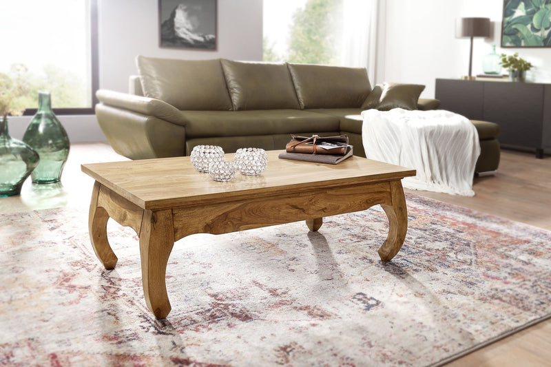 Couchtisch Akazie Massivholz 110cm Landhausstil Natur Design