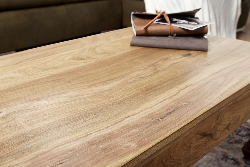 Couchtisch Akazie Massivholz 110cm Landhausstil Natur Design