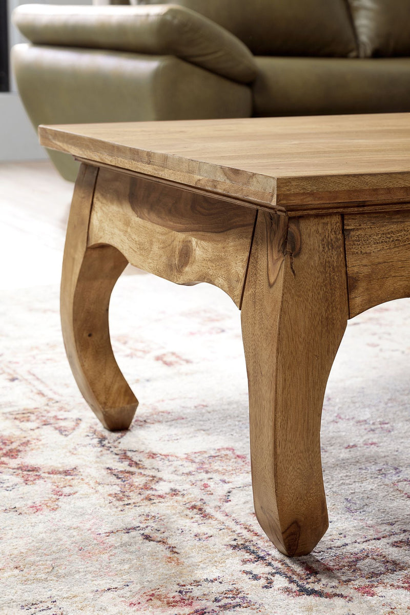 Couchtisch Akazie Massivholz 110cm Landhausstil Natur Design