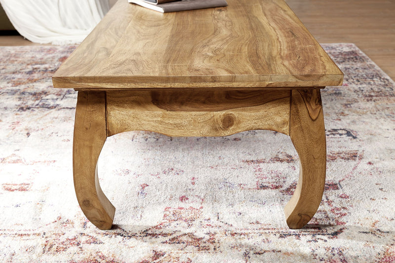 Couchtisch Akazie Massivholz 110cm Landhausstil Natur Design