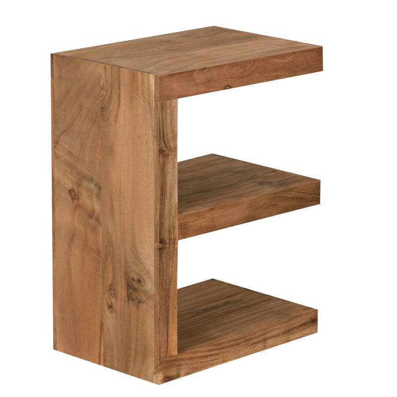 Beistelltisch MUMBAI Akazie Massivholz 60cm Landhausstil Braun