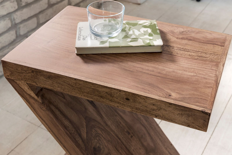 Beistelltisch Mumbai 60cm Akazie Massivholz Braun Landhausstil