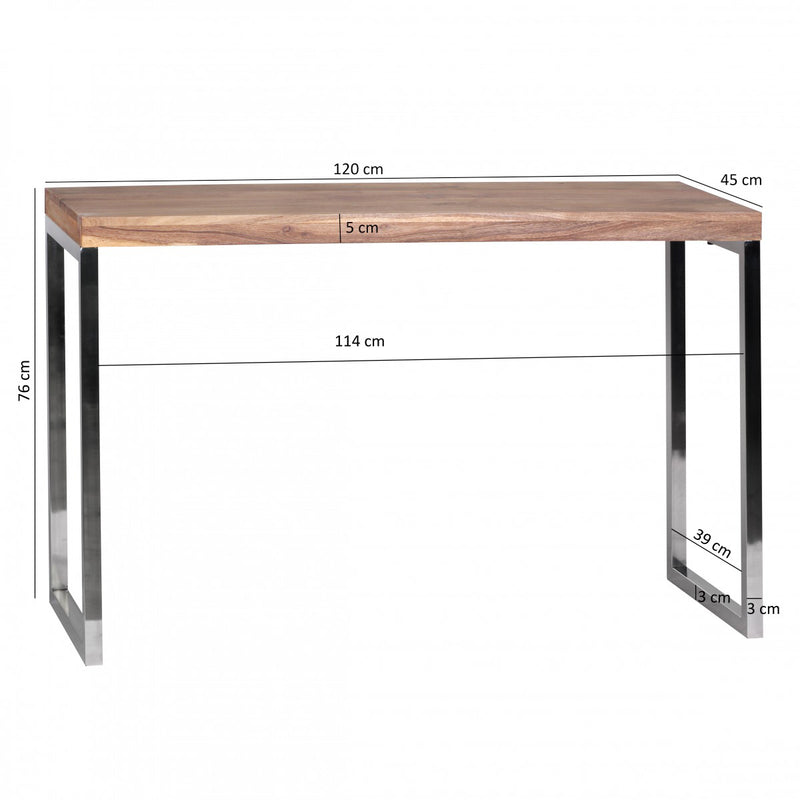Konsolentisch GUNA Akazie Metallbeine 120x45cm Landhaus-Stil
