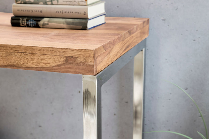 Konsolentisch GUNA Akazie Metallbeine 120x45cm Landhaus-Stil