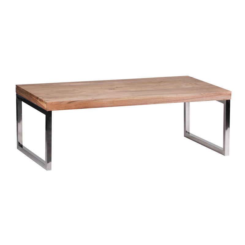 Couchtisch GUNA Akazie Massivholz 120cm Dunkelbraun Landhausstil