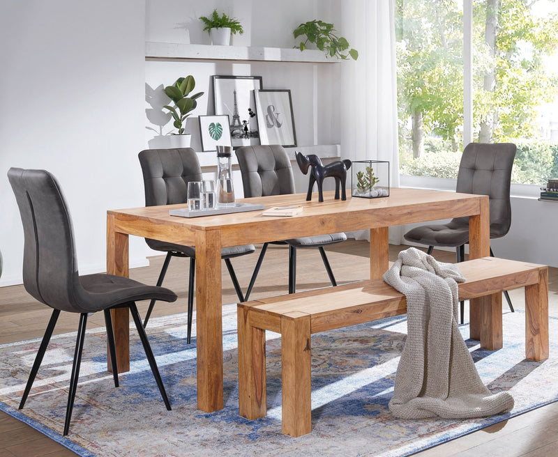 Sitzbank MUMBAI Akazie Massivholz 140x45x35cm Landhausstil