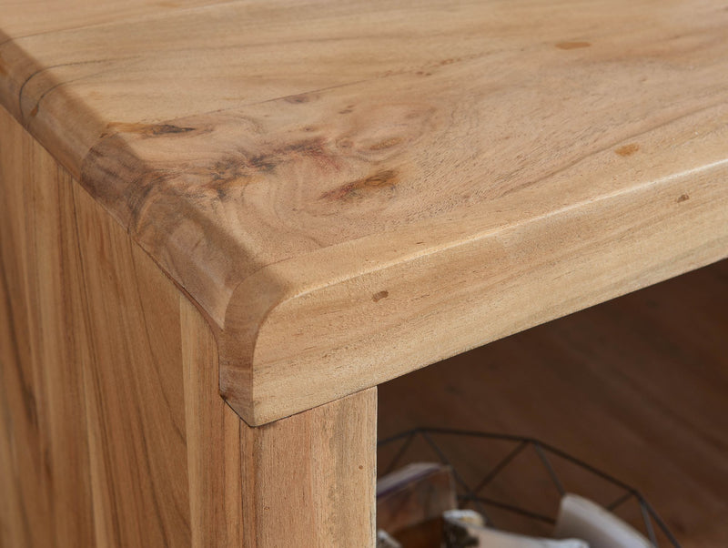 Schreibtisch BOHA 140cm Akazie Massivholz Landhausstil Büroablage