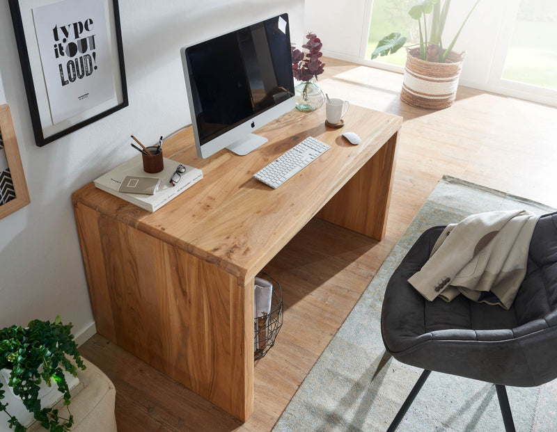 Schreibtisch BOHA 160cm Akazie Massivholz Landhausstil Bürotisch
