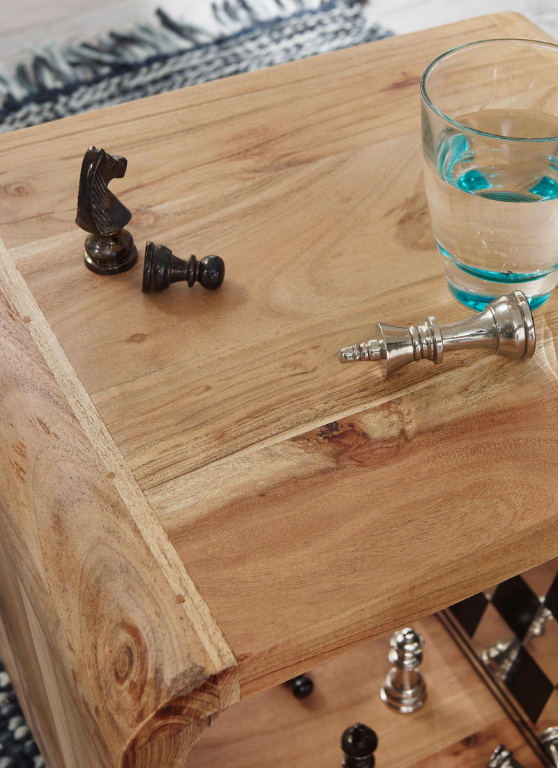 Satztisch-Set BOHA 2er Massivholz Akazie Landhausstil Braun