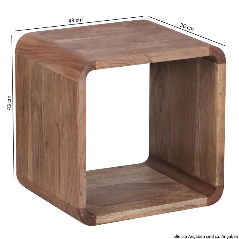Satztisch-Set BOHA 2er Massivholz Akazie Landhausstil Braun
