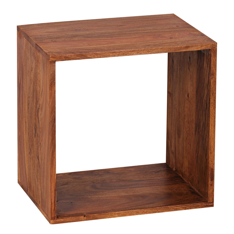 Regal Mumbai Sheesham 43,5cm Massivholz Cube Landhaus-Stil