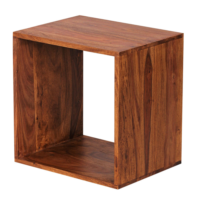 Regal Mumbai Sheesham 43,5cm Massivholz Cube Landhaus-Stil