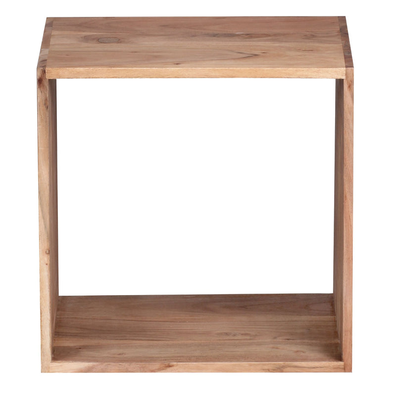 Regal Mumbai Massivholz Akazie 43,5cm Cube Landhaus-Stil Naturprodukt
