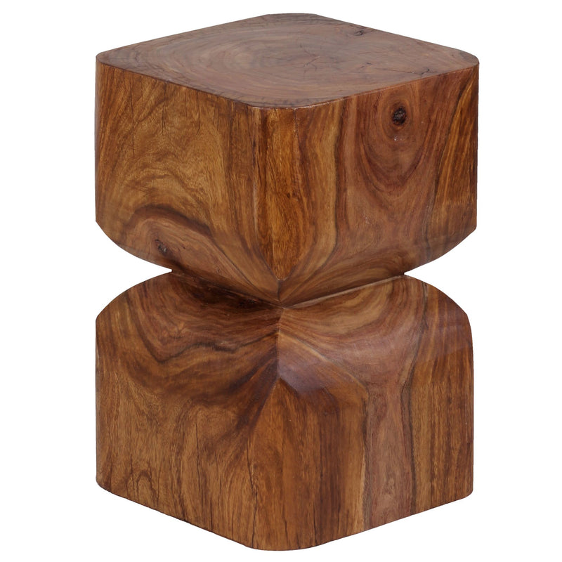 Beistelltisch WL1.562 Sheesham Vollholz 30x45x30cm Rustikal Braun