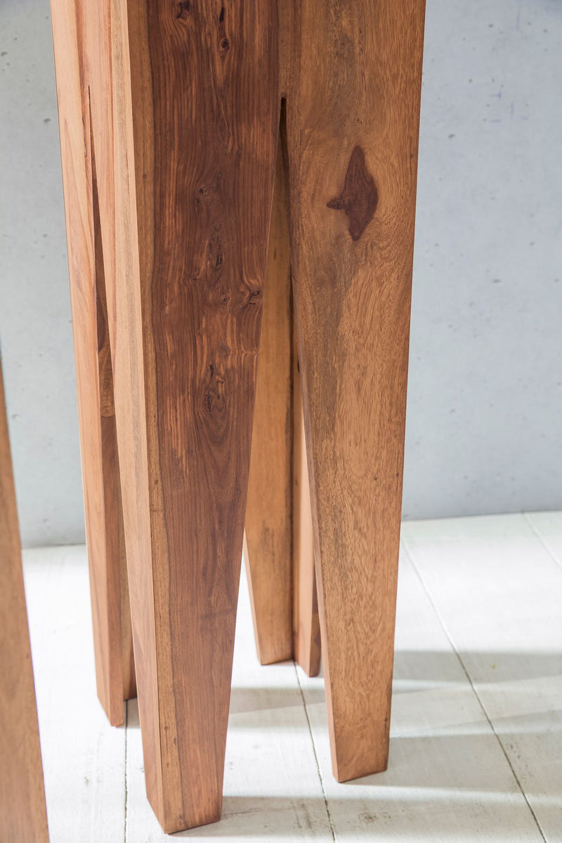 Beistelltisch 3er Set Akazie Massiv Quadratisch Modern Wohnzimmer