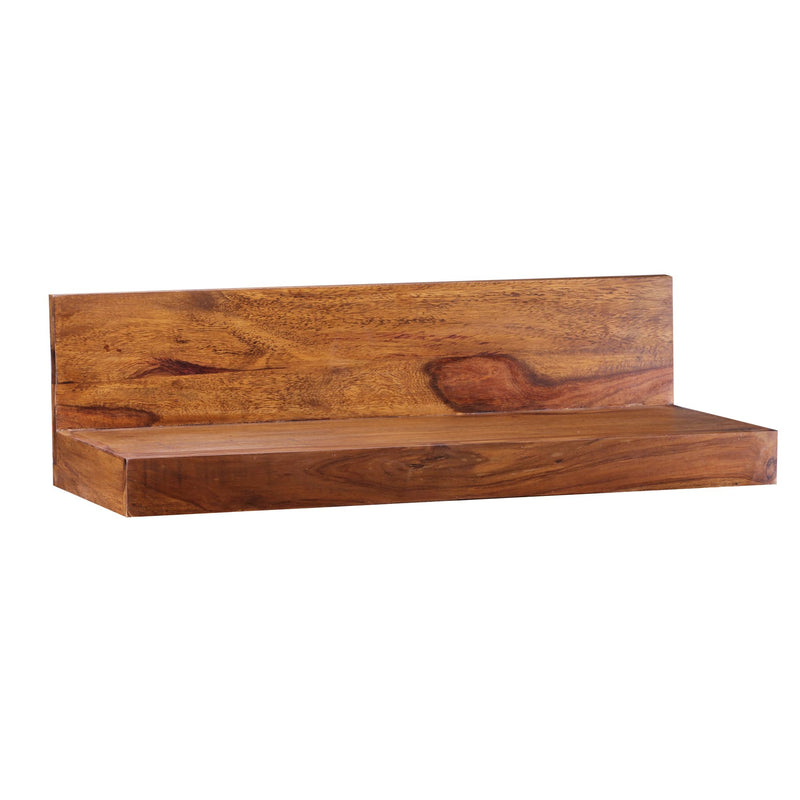 Wandregal Mumbai 60cm Sheesham Massivholz Landhausstil Natur