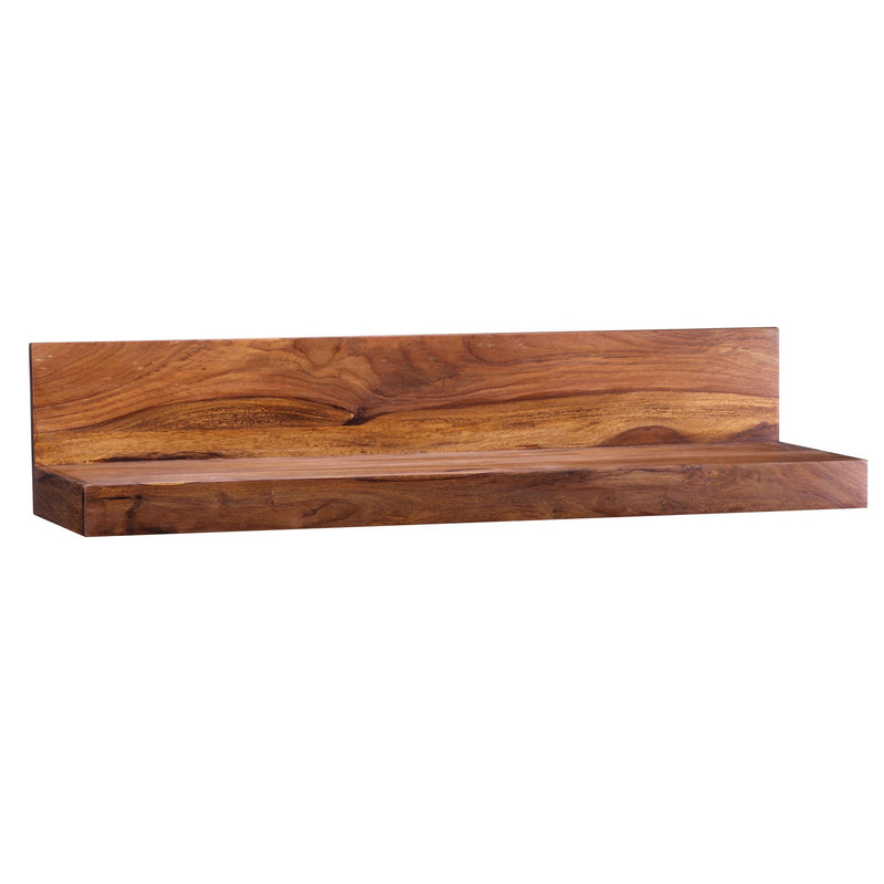 Wandregal Mumbai 80cm Sheesham Massivholz Landhausstil Natur
