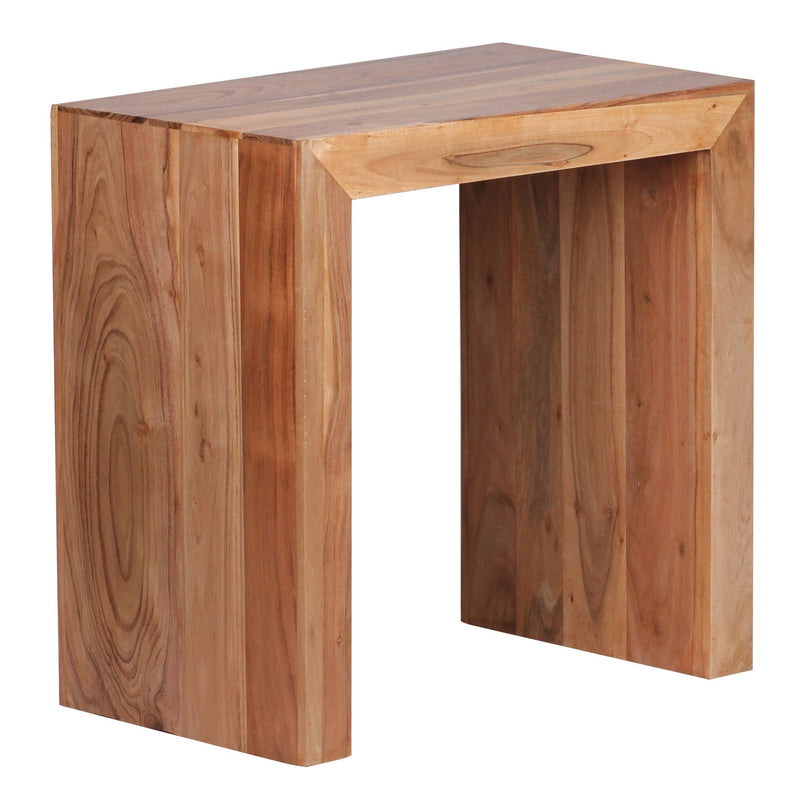 Beistelltisch Mumbai Akazie massiv 60x35cm dunkelbraun Landhausstil
