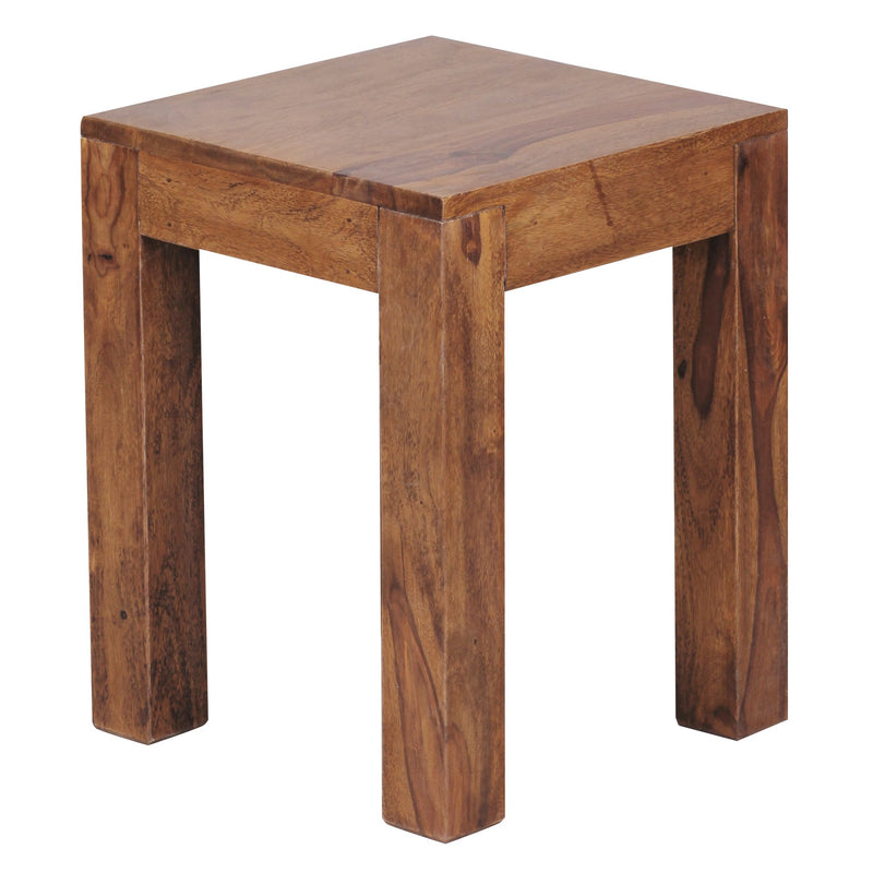 Beistelltisch MUMBAI Sheesham 35x35cm dunkelbraun Landhausstil