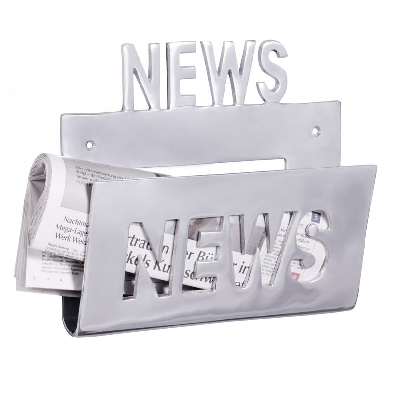 Prospekthalter Wand Aluminium Zeitungshalter Zeitschriftenhalter Silber